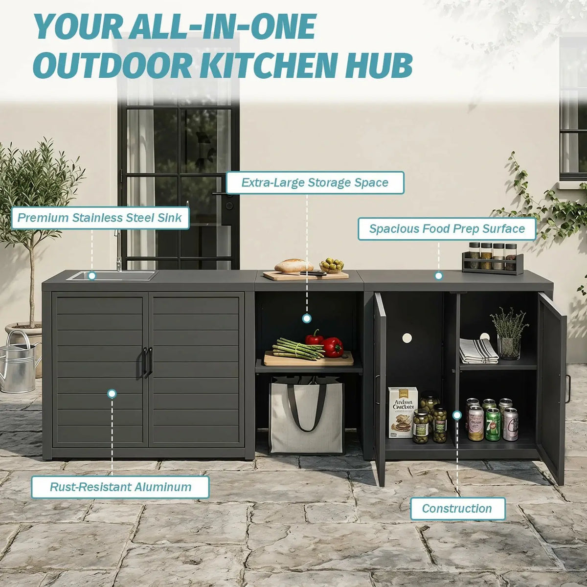 Aluminum Outdoor Kitchen Island