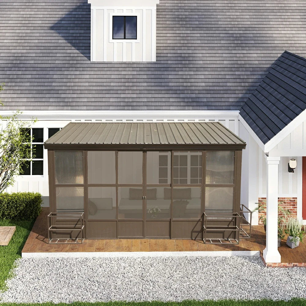 Wall Mounted Sunroom with Side Door