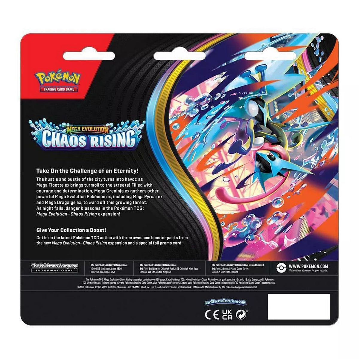 Pokemon: Mega Evolution Chaos Rising 3-Pack Blister (ME04)