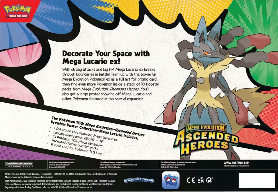 Pokemon: Mega Evolution Ascended Heroes Premium Poster Collection (Random)
