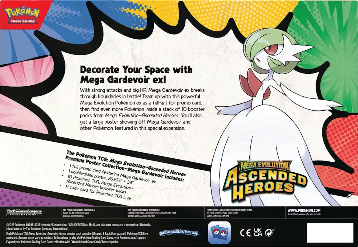 Pokemon: Mega Evolution Ascended Heroes Premium Poster Collection (Random)
