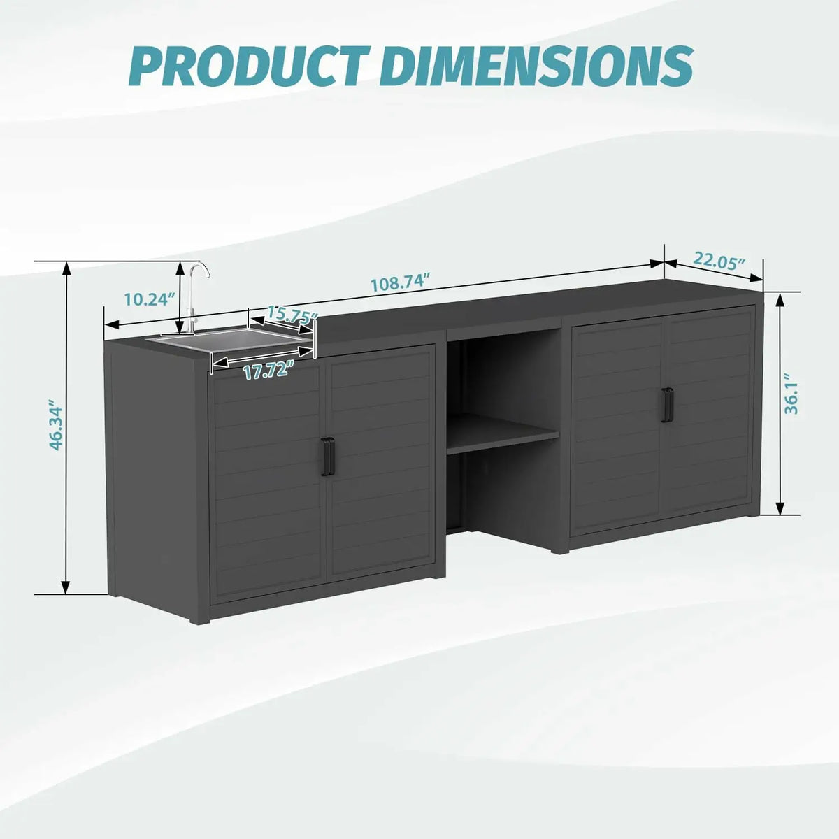 Aluminum Outdoor Kitchen Island