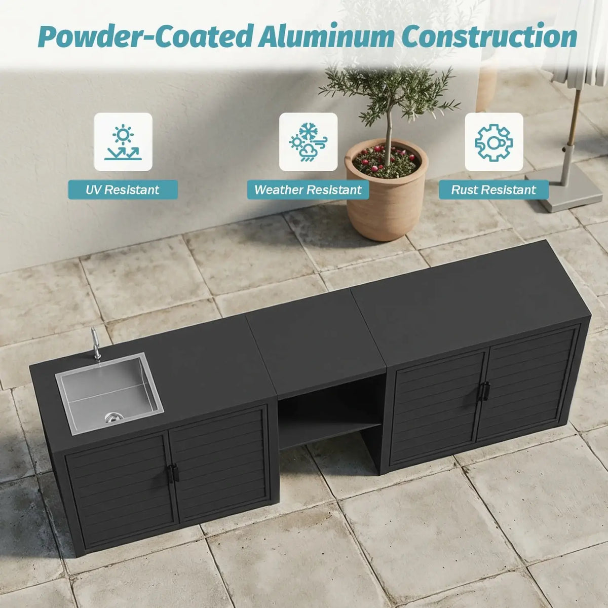 Aluminum Outdoor Kitchen Island