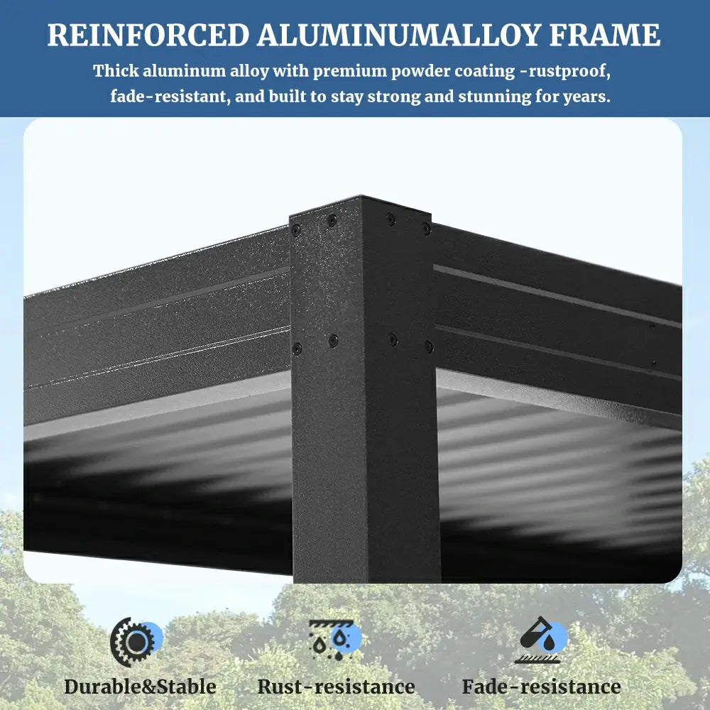 8' x 5' Aluminum Grill Gazebo with Adjustable Louvered Roof