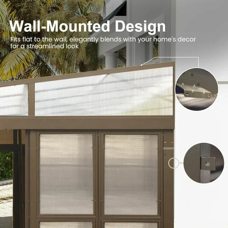 Polycarbonate Wall Mounted Sunroom