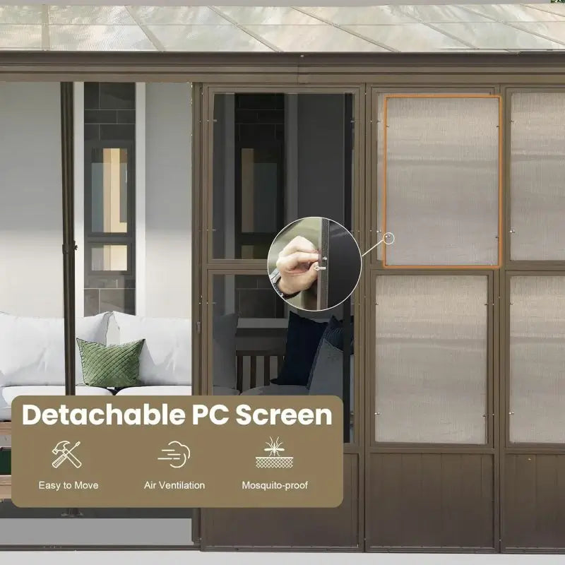 Polycarbonate Wall Mounted Sunroom