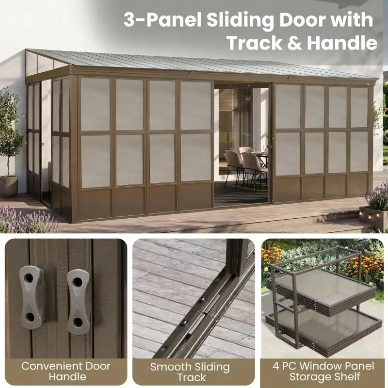 Polycarbonate Wall Mounted Sunroom