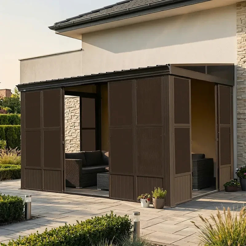 Wall Mounted Sunroom with Side Door