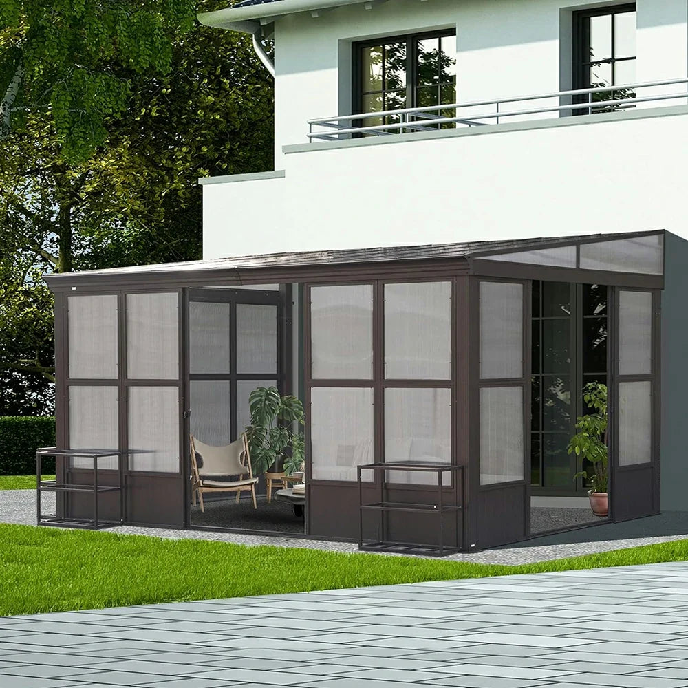 Polycarbonate Wall Mounted Sunroom