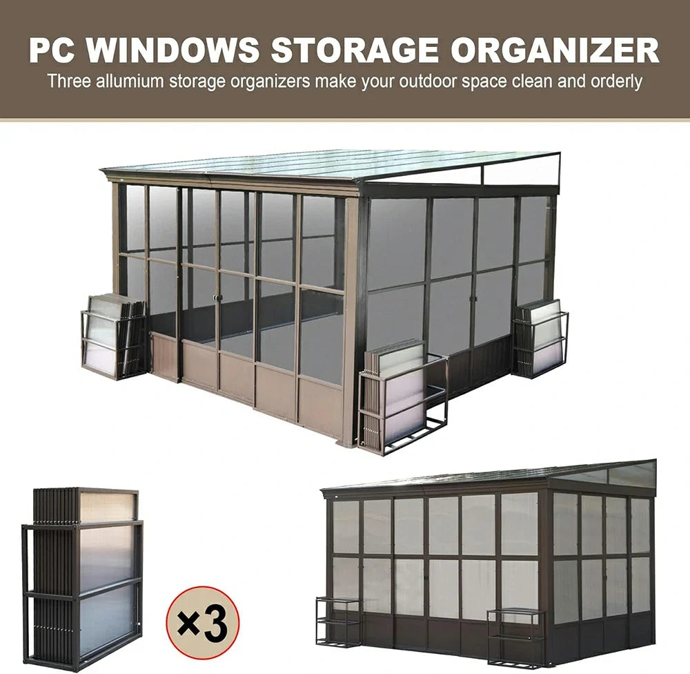 Polycarbonate Wall Mounted Sunroom