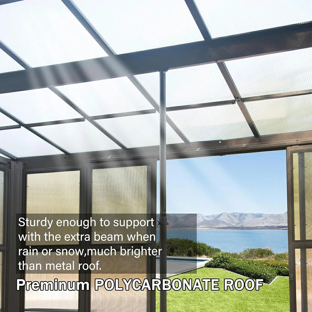 Polycarbonate Wall Mounted Sunroom