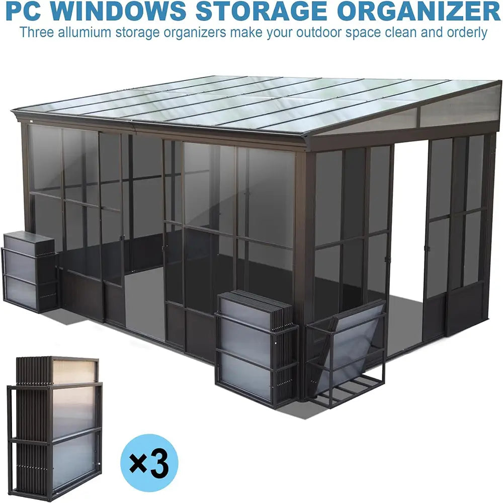 Polycarbonate Wall Mounted Sunroom