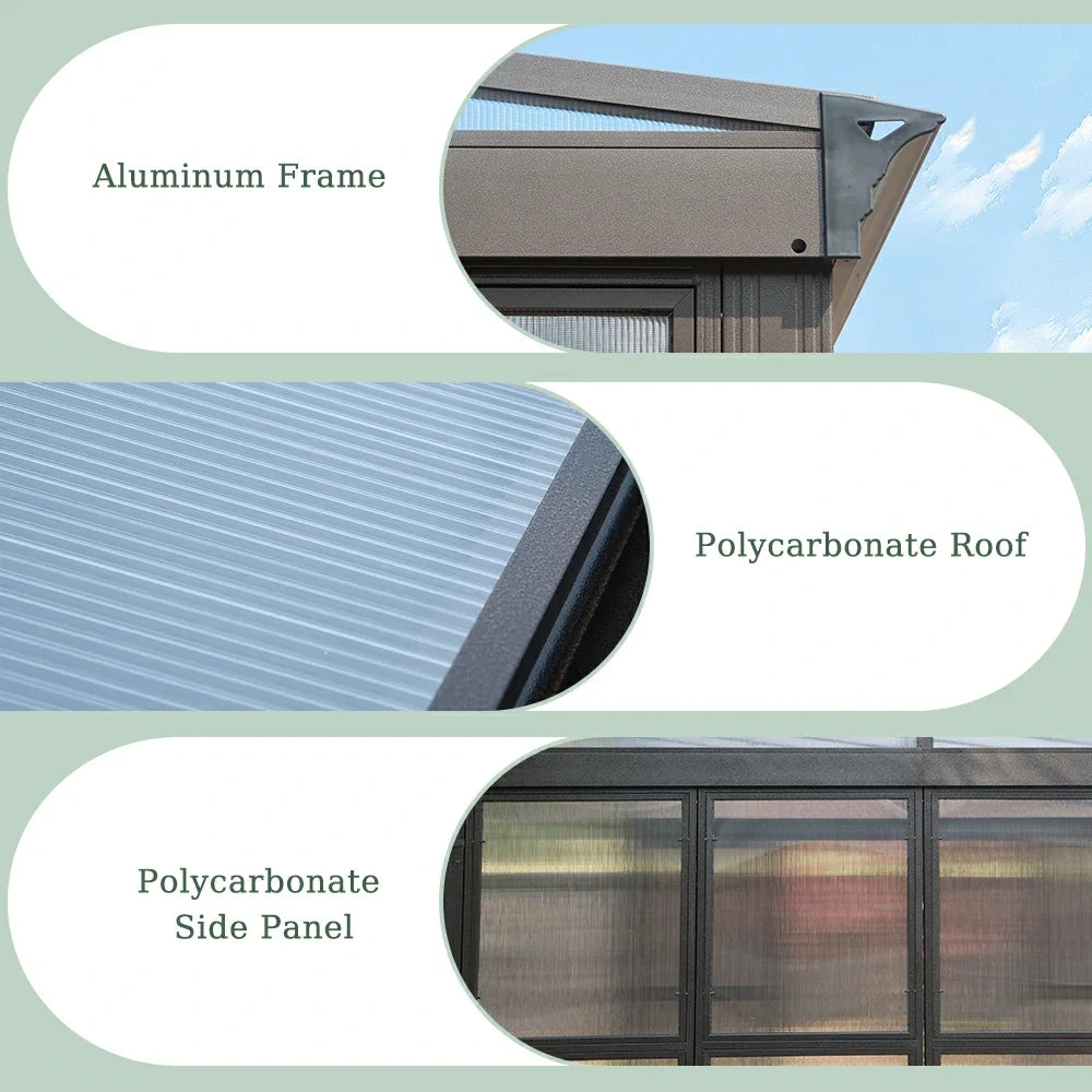 Polycarbonate Wall Mounted Sunroom