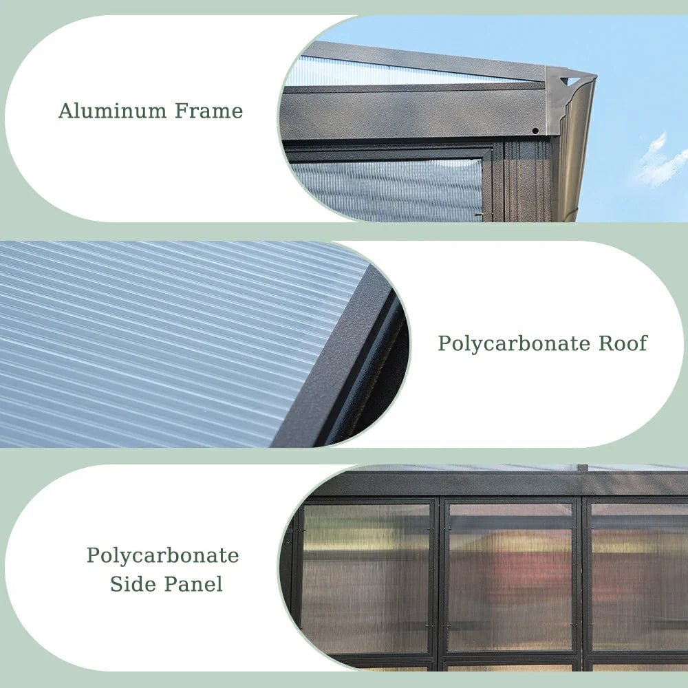 Polycarbonate Wall Mounted Sunroom