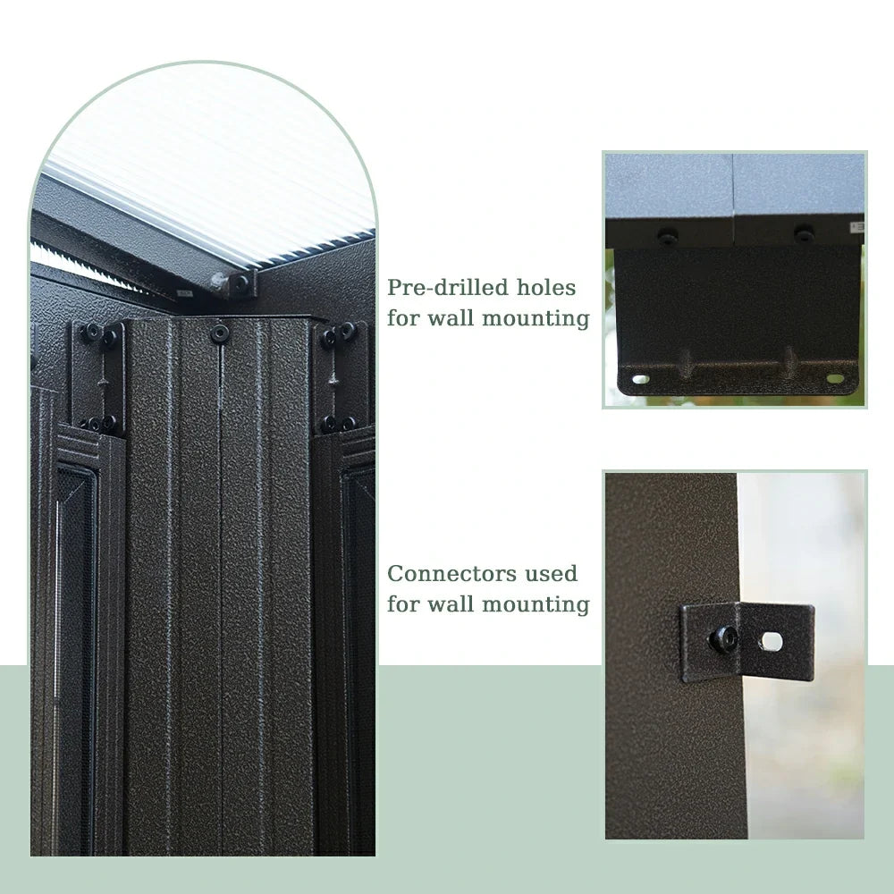 Polycarbonate Wall Mounted Sunroom