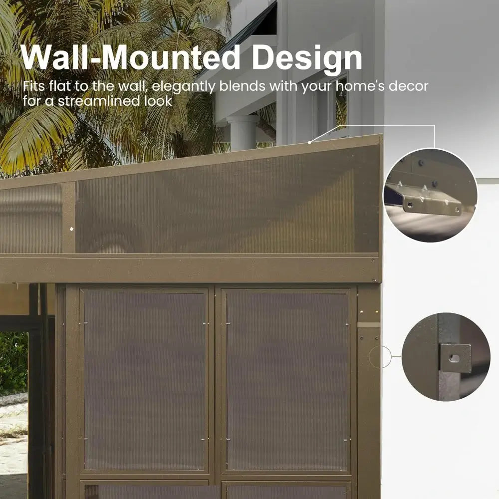 Wall Mounted Sunroom with Side Door
