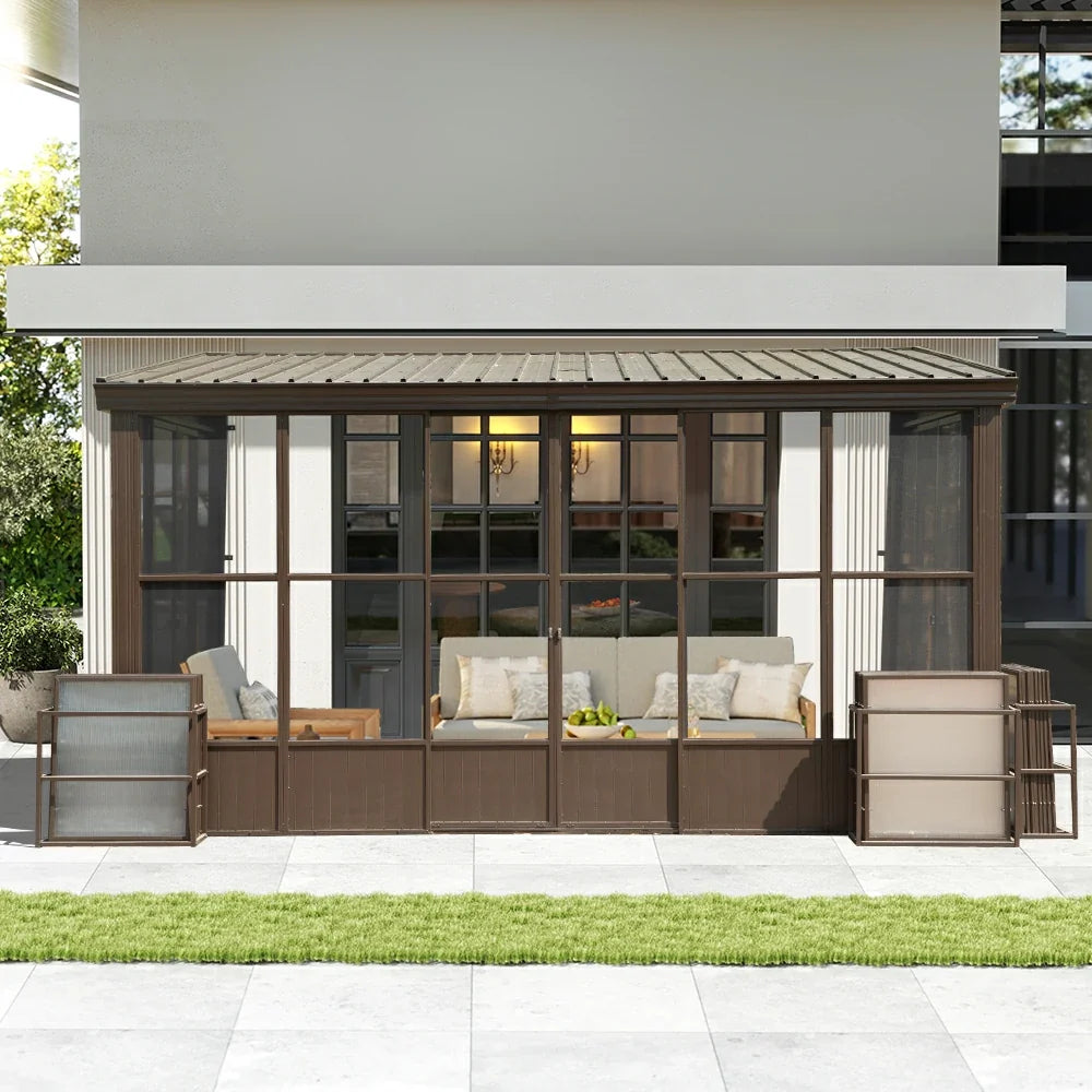 Wall Mounted Sunroom with Side Door