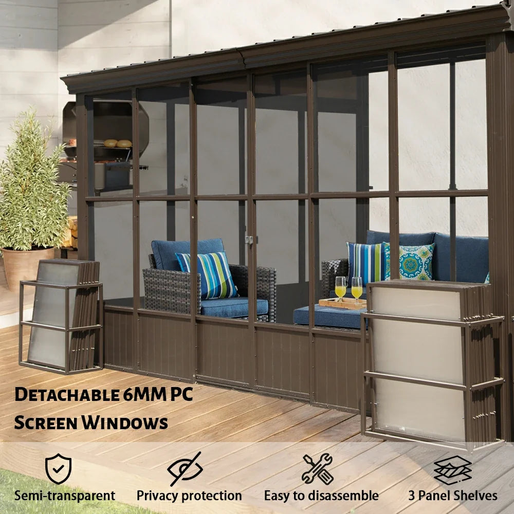 Wall Mounted Sunroom with Side Door