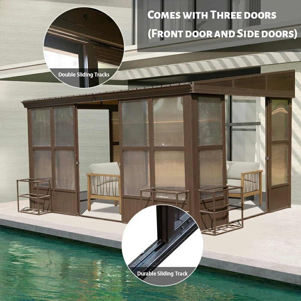Wall Mounted Sunroom with Side Door