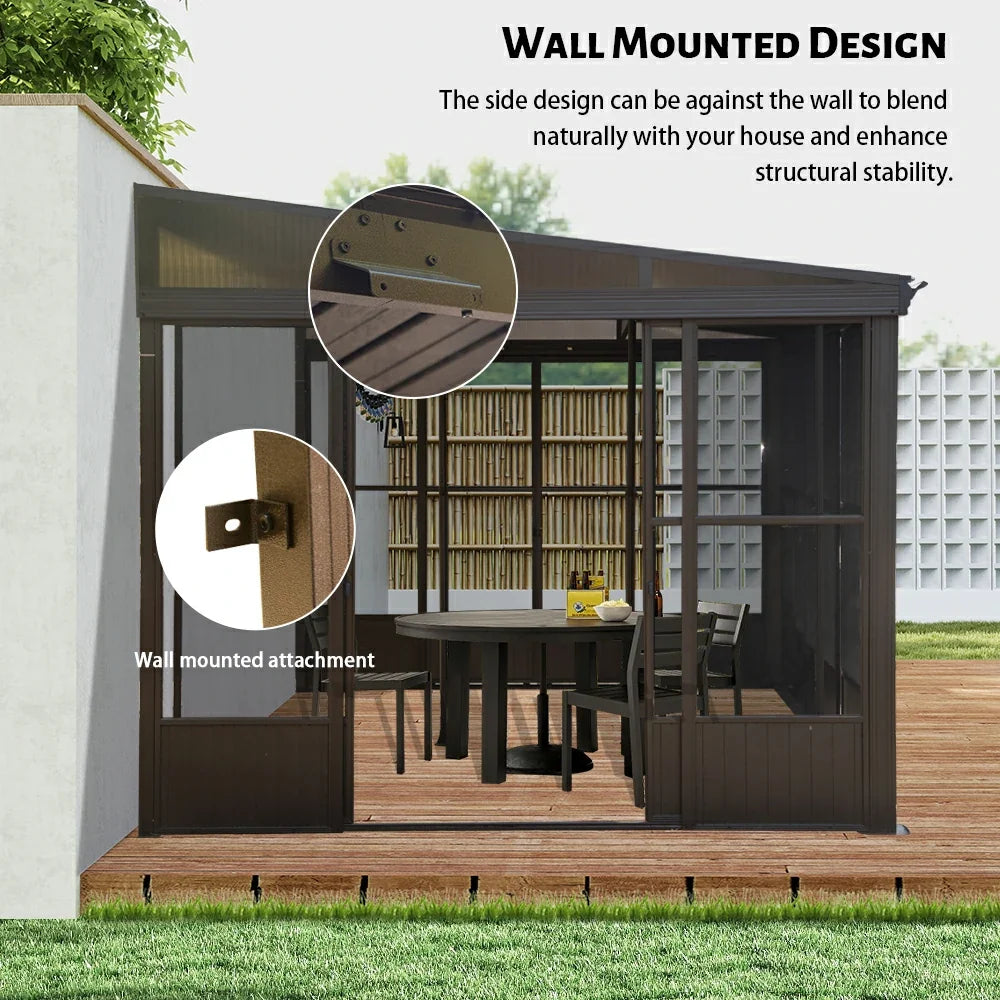 Wall Mounted Sunroom with Side Door