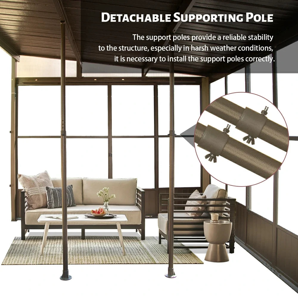 Wall Mounted Sunroom with Side Door