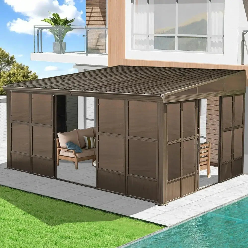Wall Mounted Sunroom with Side Door