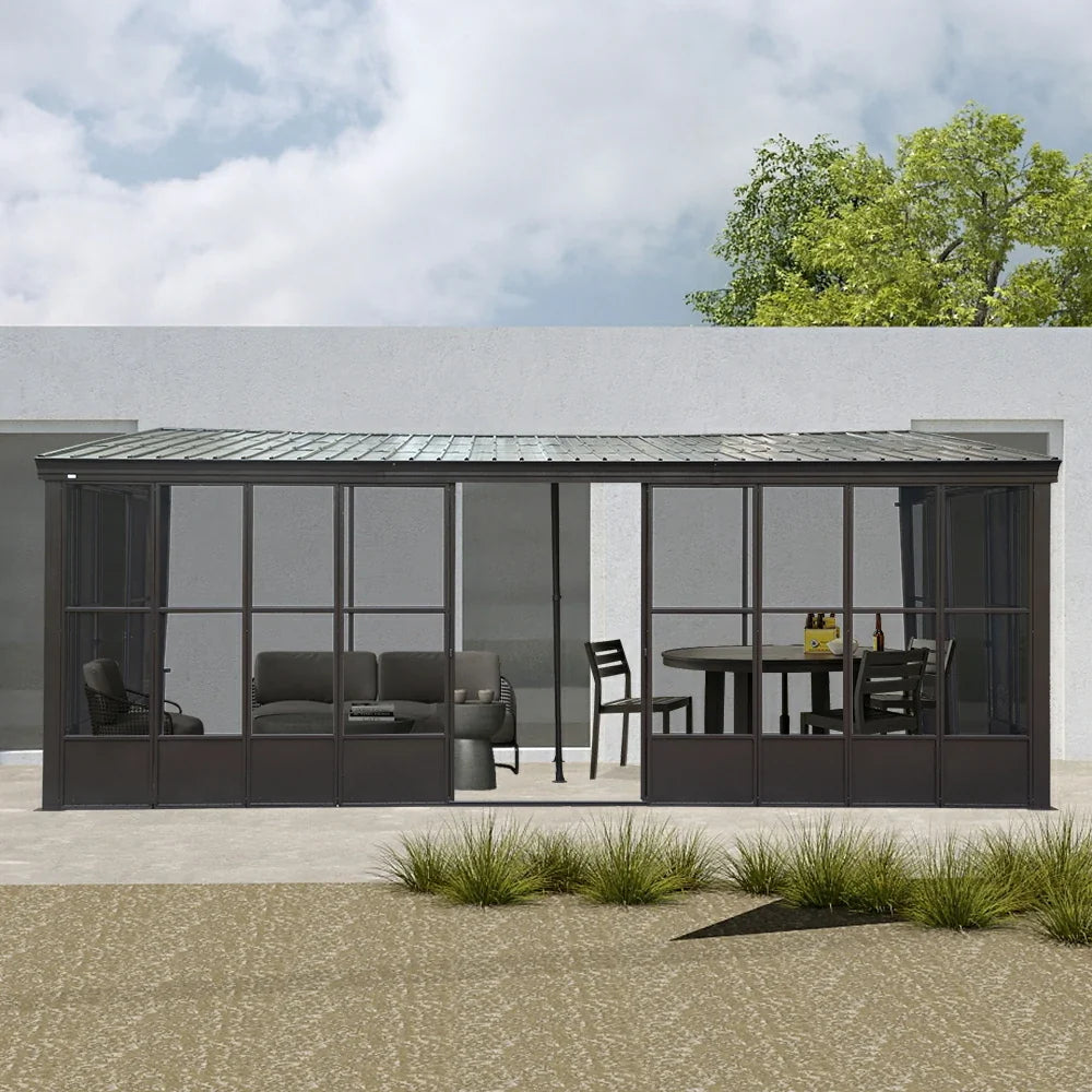 Wall Mounted Sunroom with Side Door