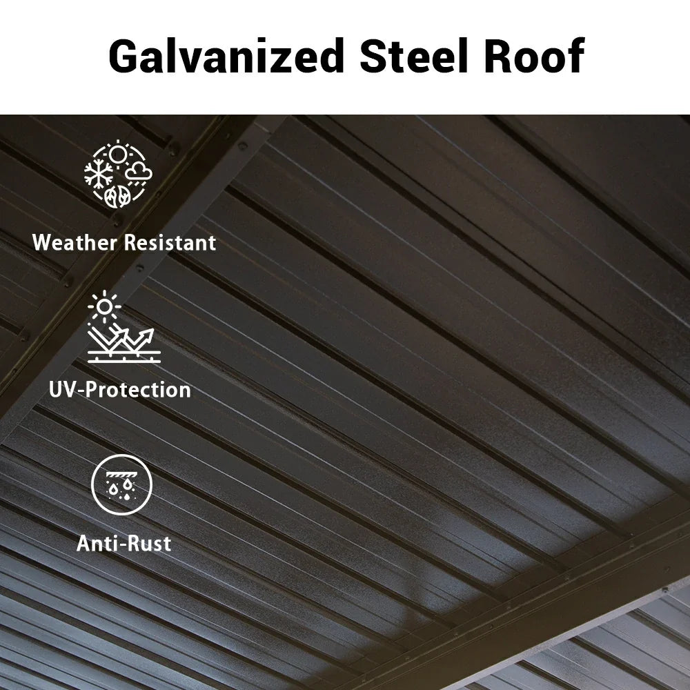 12'x20' Wall Mounted Sunroom with Side Door