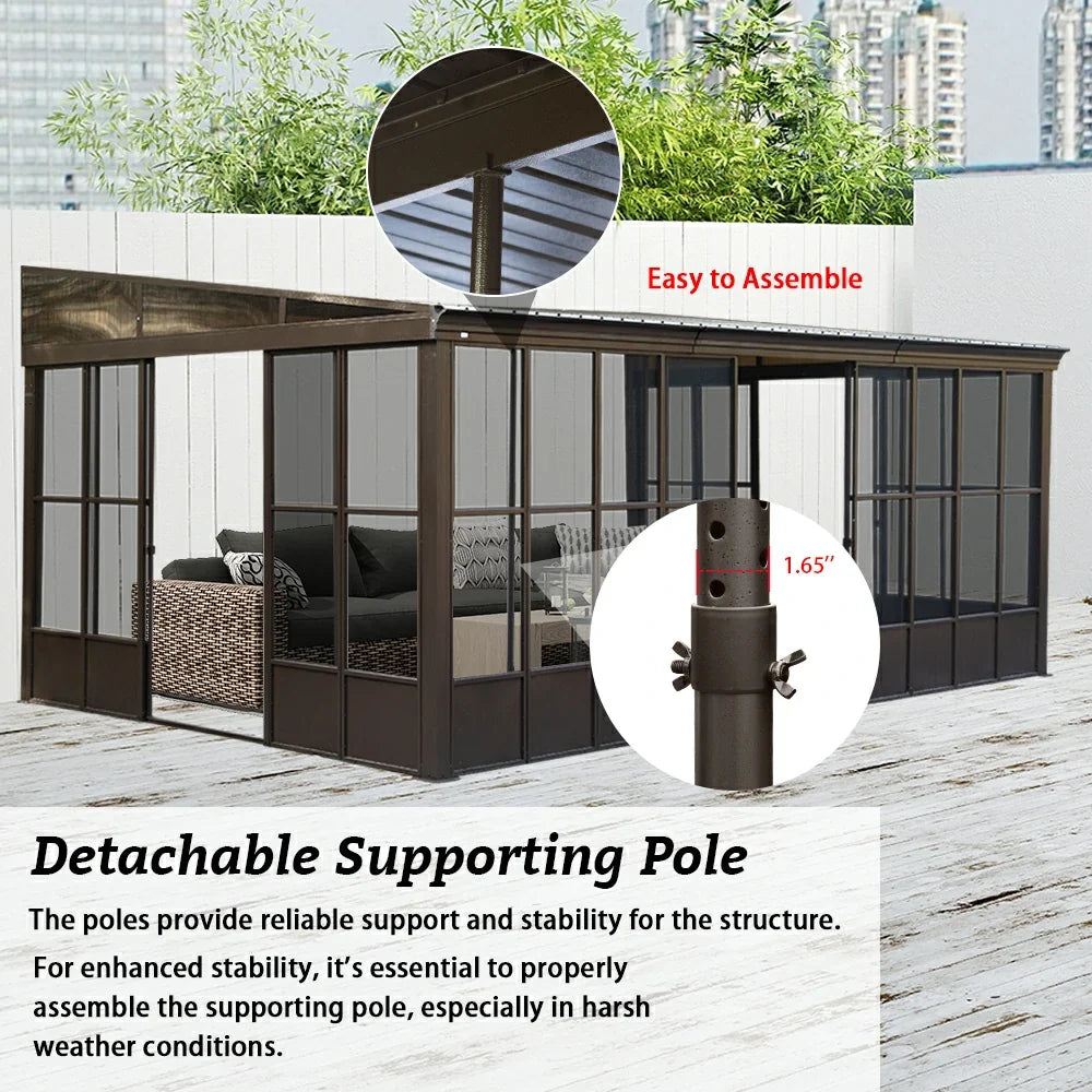 Wall Mounted Sunroom with Side Door