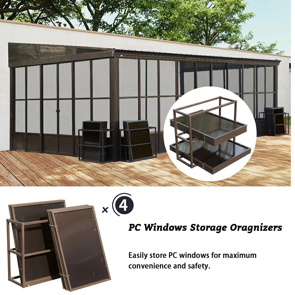 Wall Mounted Sunroom with Side Door