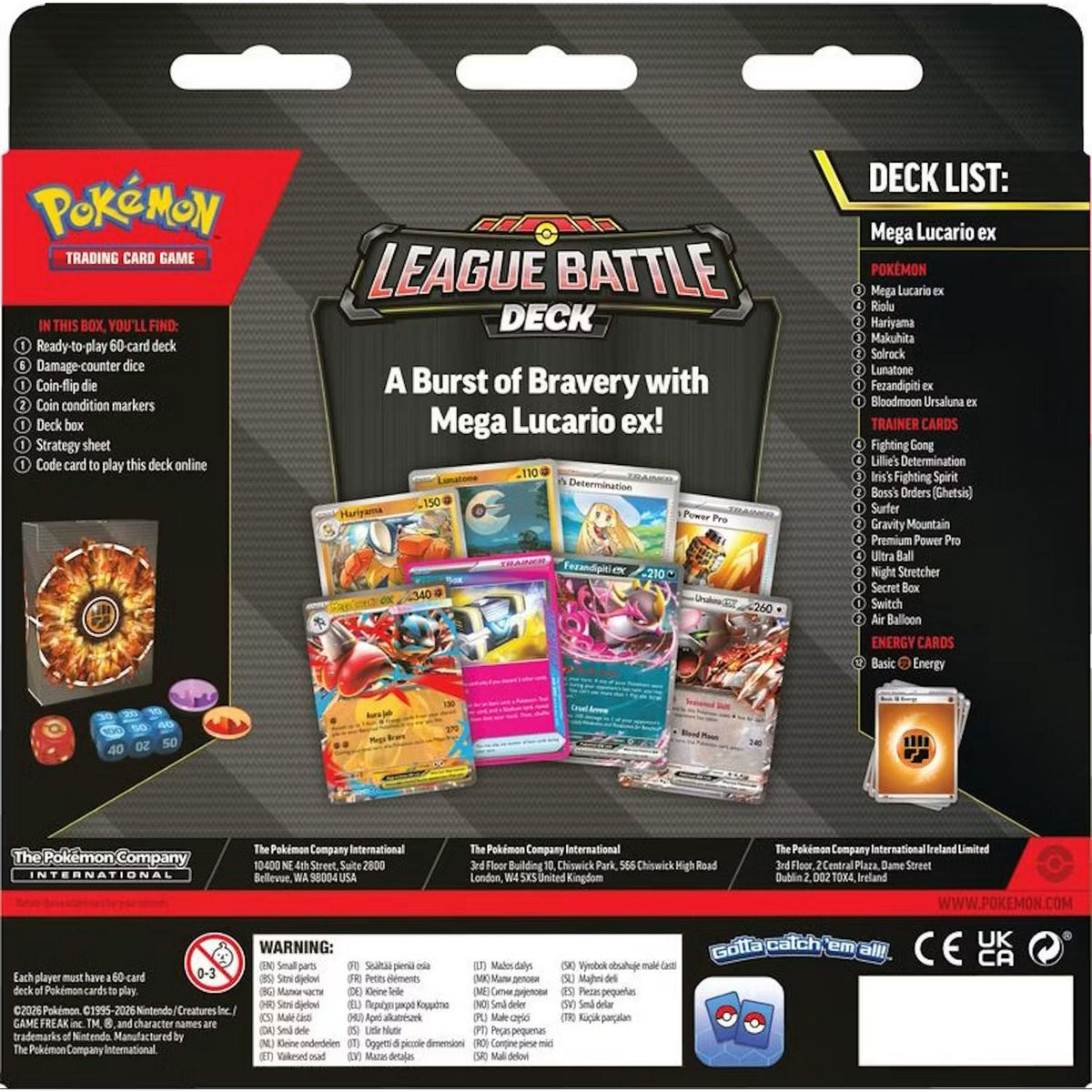 Pokemon TCG: Mega Lucario EX League Battle Deck